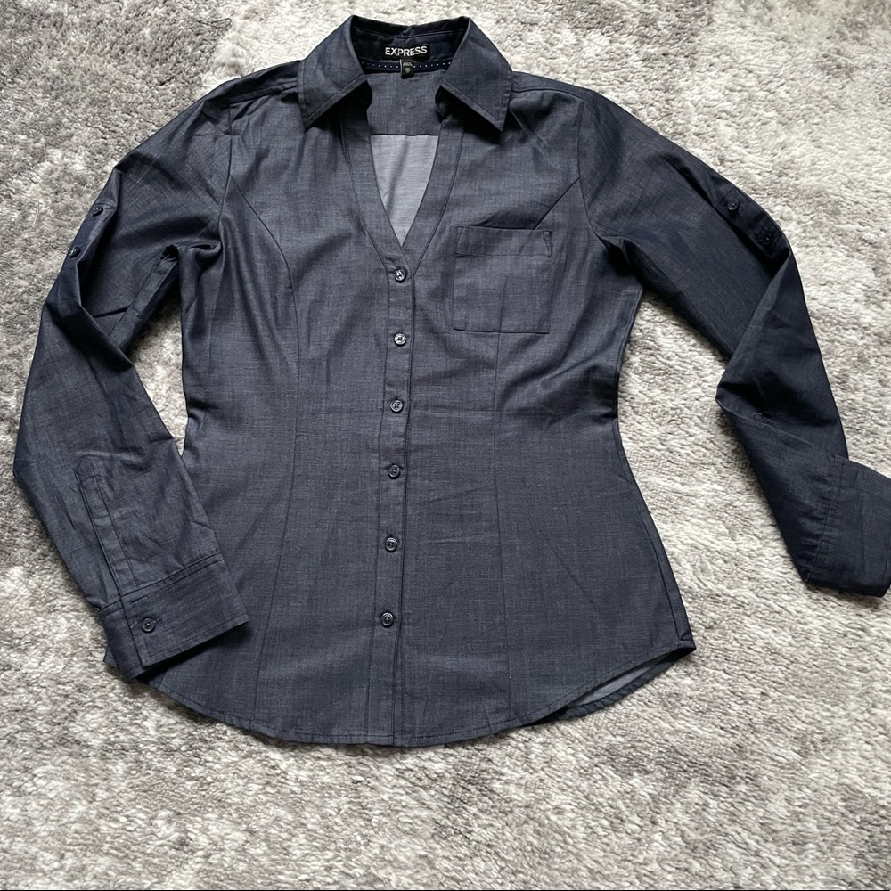 Express Blouse - Blue - NEW! Size:XS - Used but GOOD condition